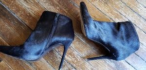 Stuart Weitzman Hi Times Booties Calf Hair